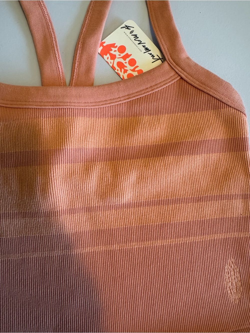 FP Movement All Clear Retro Stripe Fruit Punch Ribbed Tank NWT Size XL - Picture 2 of 5